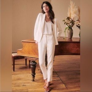 Sezane Ecru Gustav Trouser FR36